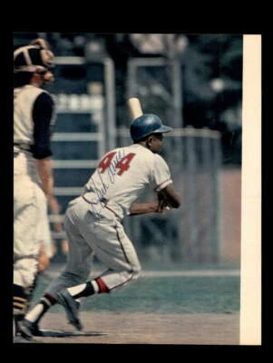 Hank Aaron PSA DNA Cert Signed 8x10 Vintage 1960`s Photo Autograph - Image 1 of 3