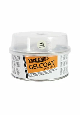 Yachticon Gelcoat 250g RAL 9001 cremeweiß Spachtel Reparatur UV-Schutz Boot