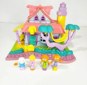 Polly Pocket Light Up Kitty House 1994 Juego Completo Vintage Compacto Juguete - Imagen 1 de 15