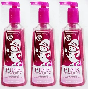 3 Bath Body Works PINK SUGARPLUM Deep Cleansing Antibacterial Hand Soap Wash - Picture 1 of 1