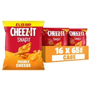 Cheez-It Double Cheese Thin & Crispy Baked Snacks 65g - volle Box mit 16 Beuteln - Bild 1 von 2