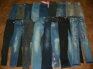 18 Girls JEANS Size 10 Skinny Distressed LAVO BootCut XHILARATION Place LULU - Picture 1 of 11