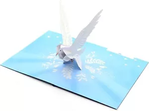 3D Pop Up Karte weiße Taube - Handarbeit Frieden & Mitgefühl Gruß für alle Anlässe - Bild 1 von 5
