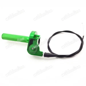 Aluminum CNC Twist Throttle W Cable For Kawasaki KX125 KX250 KLX110 Dirt Bike - Picture 1 of 4