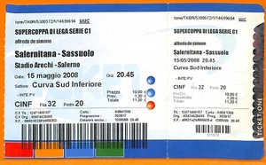 C2119- Vecchio BIGLIETTO PARTITA CALCIO - 2008 SALERNITANA VS SASSUOLO - Imagen 1 de 1