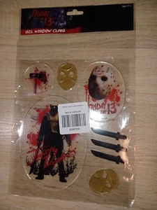 Friday The 13th Jason Masks Gel Window Clings NEW NIP RUZ - Bild 1 von 3