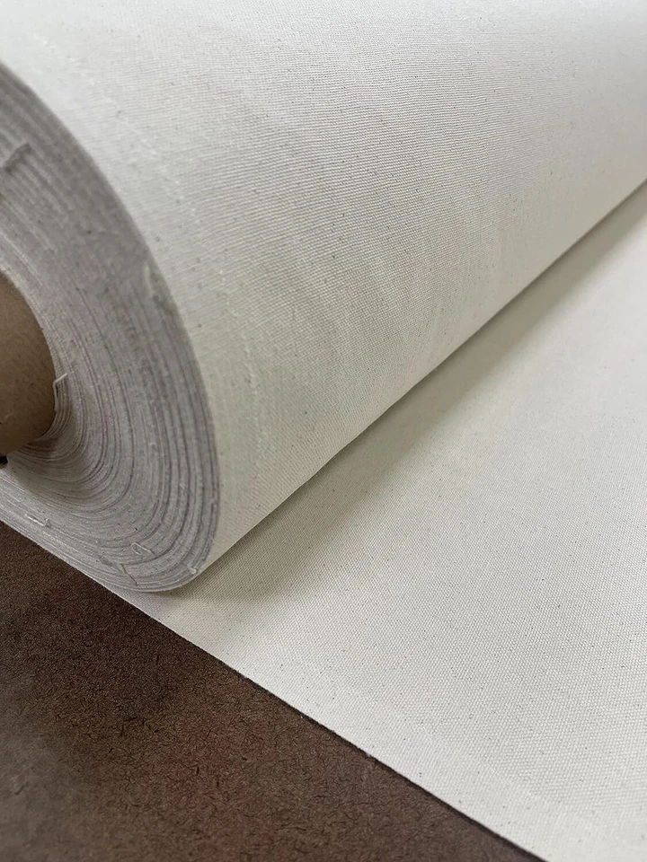 Cotton Duck Canvas Heavy Weight 7oz. 60 Inch Wide - Natural, Black, White Color - Image 1 of 1