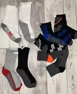 Hanes & Tek Gear Socks size L large - Lot of 9 Pairs - Crew Socks - NEW - Picture 1 of 4