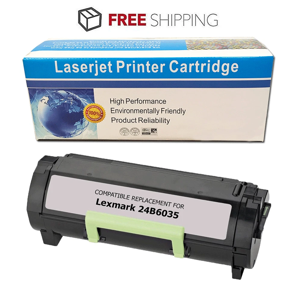 24B6035 Black Replacement Laser Toner Cartridge Fits Lexmark M1145 XM1145 MFP - Image 1 of 1