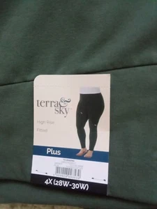 Lot of Two Pair Terra Sky High Rise Fitted Legging Size 4X NWT - Picture 1 of 2