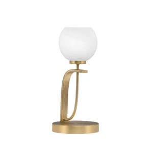 Toltec Cavella Accent Lamp, New Age Brass, 5.75" White Marble - 39-NAB-4101 - Picture 1 of 1