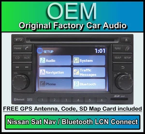 Estéreo para automóvil Nissan Qashqai navegación por satélite, radio reproductor de CD LCN Connect, USB AUXILIAR listo - Imagen 1 de 4