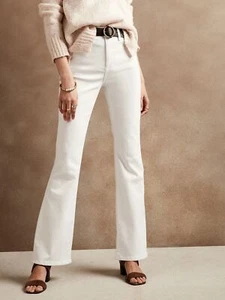 Banana Republic High Rise Bootcut Stretch Jeans White Size 29/8 PETITE RT$100 - Picture 1 of 10