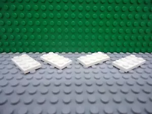 Lego 4 White 2x4 base plate NEW - Picture 1 of 1
