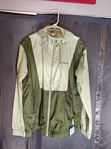 Neu mit Etikett Columbia Lily Basin DAMEN-WINDJACKE MIT KAPUZE GRÜN XL UVP $ 80,00 - Bild 1 von 7