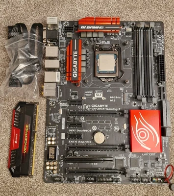 GIGABYTE Z97X-GAMING3, Motherboard With Intel i7 CPU 4790k 4Gz - Image 1 of 4