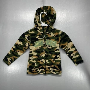 John Deere Kids Size 4 Long Sleeve Camouflage PolyCotton Hoodie Sweatshirt - Picture 1 of 10