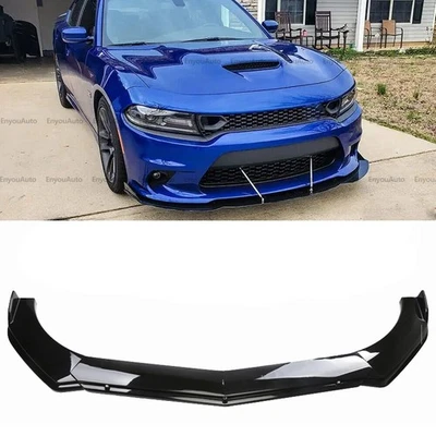 Parachoques delantero divisor de alerón labial negro brillante para Dodge Viper UNIVERSAL Foto 1 de 4