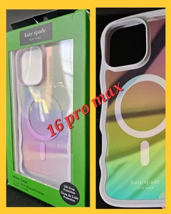 kate spade NY Wavy Case w/MagSafe for iPhone 16 Pro Max Opal Iridescent  - Picture 1 of 5