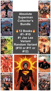 Absolute Superman Collectors Bundle (12 Books, #1-10 + #1 Jae Lee + Variant ) - Picture 1 of 13