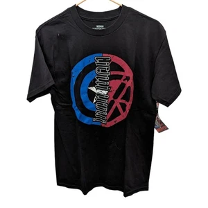 Red Chapter Marvel Civil War Iron Man Captain America Black T Shirt Tee Medium M - Picture 1 of 6