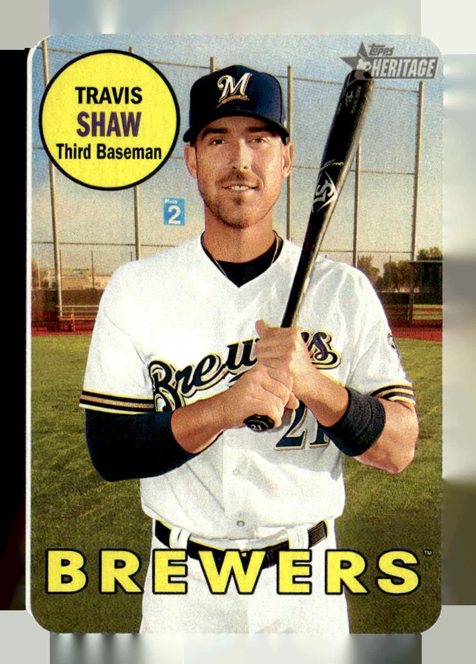 2018 Topps Heritage #204 Travis Shaw Black Border - Image 1 of 2