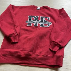 Vintage 90s Pirates Palatine High School Sweatshirt Embroidered Heavy XL - Picture 1 of 8