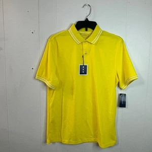 Club Room Mens Polo Shirt Size Small Yellow Collared Short Sleeve Pullover New - Picture 1 of 11