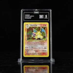 TAG 5 Charizard Base Set 4/ 102 Holo WoTC 1999 Pokemon TCG - Imagen 1 de 2