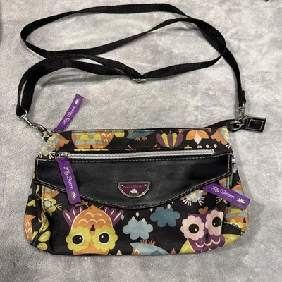 Bandolera Lily Bloom Owl 6 bolsillos separados 9”x 6” Foto 1 de 4
