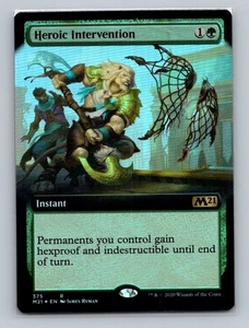 1x FOIL Heroic Intervention Extended (375) Core Set 2021 M21 MTG Magic NM - Picture 1 of 2