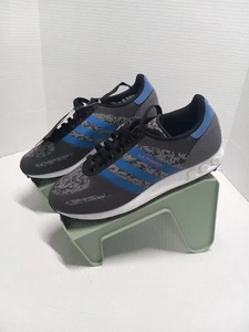 Men's Adidas LA Trainer Sneaker BTD15 Sample 2017 Black/Gray/Blue, Sz 9 NWT - Picture 1 of 12