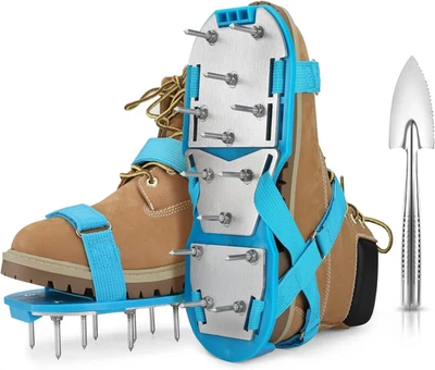 Zapatos aireadores de césped Opmeiro - aireación del suelo completamente montados Foto 1 de 4