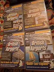 4 X CONJUNTOS DE EXPANSIÓN SIM DE VUELO AEROPUERTOS BRITÁNICOS JUEGO PC. - Imagen 1 de 1