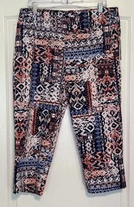 NEW DIRECTIONS Pants Women’s Size 16 Elastic Waist Capri Colorful NEW WITH TAGS - Picture 1 of 7