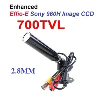 Mini Bullet Camera 700TVL CCD 2.8mm Lens CCTV Weatherproof - Image 1 of 4