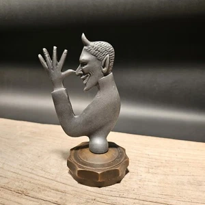 Antique Vintage Style Iron Brass Devil Radiator Cap - Imagen 1 de 10