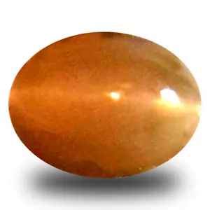 0,48 ct ovaler Cabochon (5 x 4 mm) unbeheizt Farbwechsel Alexandrit Katzenauge - Bild 1 von 1
