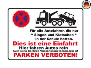 Parkverbot Schild Parken Verboten Halteverbot Partplatz Einfahrt Tanzen Singen - Bild 1 von 1