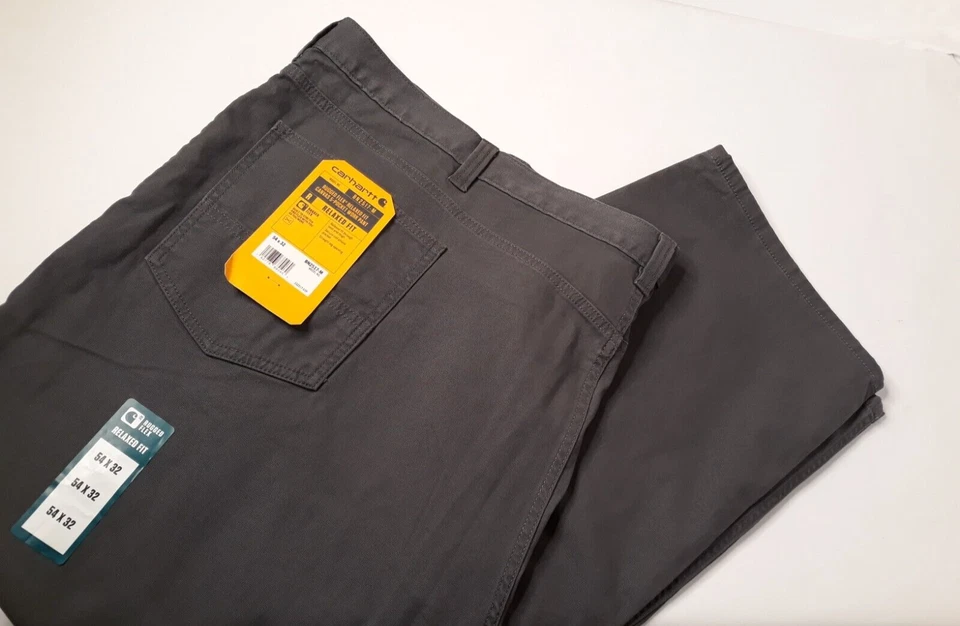 Carhartt Men’s Rugged Flex Canvas Pant 54 Relaxed Fit Gray BN2517 8345