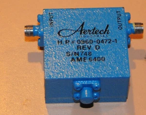 Aertech AMF6400/HP-0960-0472-1 2.2 to 4.5 GHz Microwave Isolator - Picture 1 of 1
