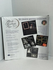 NEW Creative Memories 12x12 BLACK Scrapbook Page Refill 15 Sheets Old Style 1999 - Picture 1 of 7