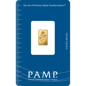 1 gram Gold Bar - PAMP Suisse - Rosa - 999.9 Fine in Sealed Assay - Picture 1 of 4