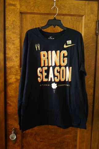 NIKE CLEMSON TIGERS FOOTBALL 2018 NATIONAL  CHAMPIONS RING SEASON T-SHIRT MEN'S Cover
