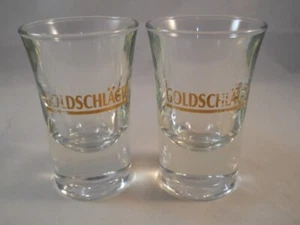 VINTAGE PAIR OF GOLDSCHLAGER SHOT GLASSES. - Picture 1 of 9