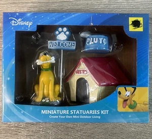Disney Pluto Miniature Statuaries 4 Pc. Kit- Mini Outdoor Set - Picture 1 of 2