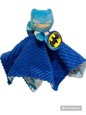 Manta de Seguridad Batman Azul Niños Preferido Bebé Lovey Nueva Foto 1 de 3