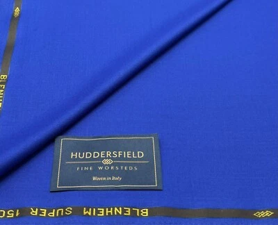 HUDDERSFIELD FINE WORSTED Electric Blue Wool Fabric Suiting Fabric Thobe dishdasha Fabric 4.0m x 1.50m