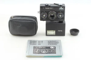 **Mint** Rollei 35 T Black Film Camera w/ Tessar 40mm F3.5 E15B Flash From JAPAN - Picture 1 of 14