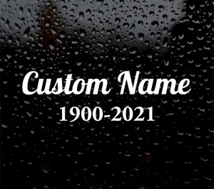 CUSTOM MEMORIAL DECAL LOGO FOR CAR VAN LAPTOP VINYL STICKER RIP REMEMBERENCE - Picture 1 of 5